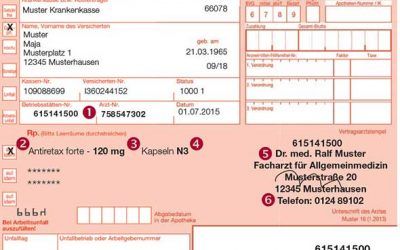 Bei der Rezeptausstellung bitte dringend beachten!